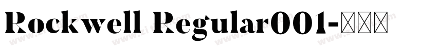 Rockwell Regular001字体转换